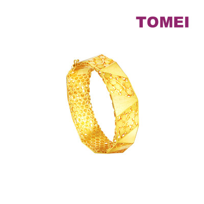 TOMEI Sri Puteri, The Kerawang Series Bangle, Yellow Gold 916 (SP-YG1576B-1C)
