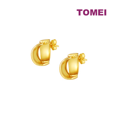 TOMEI Sri Puteri, The Harmony Series Earrings, Yellow Gold 916 SP-YG1357E-1C