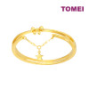 TOMEI Ribbon With Star Bangle, Yellow Gold 999 (5D) (5D-L-004)