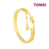 TOMEI Ribbon With Star Bangle, Yellow Gold 999 (5D) (5D-L-004)