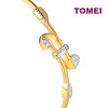 TOMEI Dual-Tone Love Arrow Bangle, Yellow Gold 916 (9L-BK1694-2C)