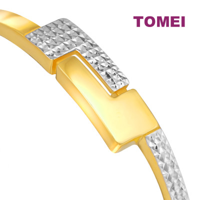 TOMEI Dual-Tone Puzzle Bangle (9L-SG6136-2C)