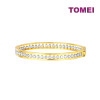 TOMEI Dual-Tone Full Beads Bangle, Yellow Gold 916 (9L-YG1430B-2C)