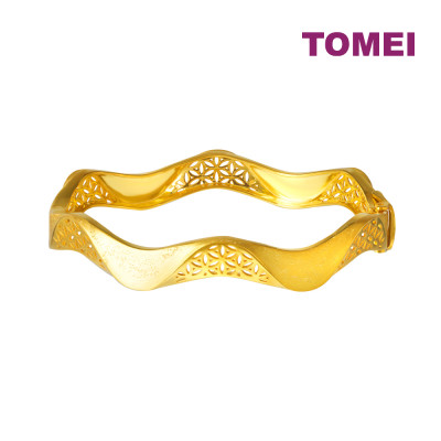 TOMEI Sri Puteri Collection Wavy Bangle (9L-YG1507B-1C)