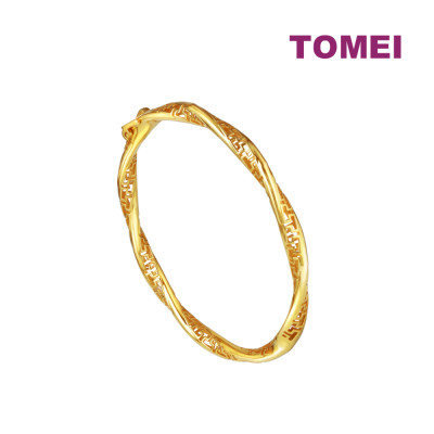 TOMEI Harmony & Perfection Bangle, Yellow Gold 916 (9L-YG1524B-1C)