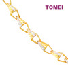 TOMEI Dual-Tone Triangle Bracelet, Yellow Gold 916 (9M-B6880-2C)