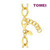 TOMEI Dual-Tone Love Lock Bracelet, Yellow Gold 916 (9M-BL295-S-2C)