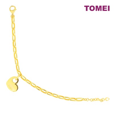 TOMEI Together Love Bracelet, Yellow Gold 916 (9M-BR3907-1C)