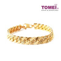 TOMEI Bracelet, Yellow Gold 916 (9M-MDK917-10MM-1C)