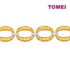 TOMEI Oval Flower Bracelet, Yellow Gold 916 (9M-YG1545B-2C)