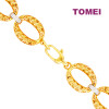 TOMEI Oval Flower Bracelet, Yellow Gold 916 (9M-YG1545B-2C)