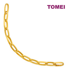 TOMEI Interlocking Link Bracelet, Yellow Gold 916 (9M-YG1552B-1C)