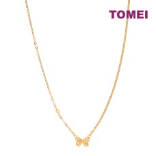 TOMEI Butterfly Necklace, Yellow Gold 916 (9N-JE29-002-1C)