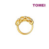 TOMEI Glimmering Layered Ring, Yellow Gold 916 (9O-R5397B-5R2C)