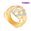TOMEI Dual-Tone Enchanting Ring, Yellow Gold 916 (9O-R6740-2C)