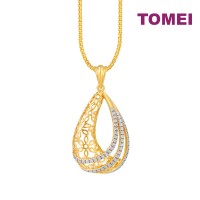 TOMEI Puteri Blooming Pendant, Yellow Gold 916 (9P-YG1123P-2C)