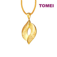 TOMEI Sri Puteri Collection Droplet Pendant, Yellow Gold 916 (9P-YG1248P-1C)