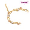 TOMEI Tri-Tone Dazzling Ball Necklace, Yellow Gold 916 (AS-N0065-3C)