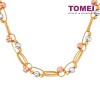 TOMEI Tri-Tone Dazzling Ball Necklace, Yellow Gold 916 (AS-N0065-3C)