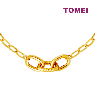 TOMEI Sculpted Trio Link Necklace (AS-N0105-1C)