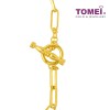 TOMEI Heart Linked Chain Bracelet, Yellow Gold 916 (BB0057-1C)