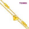 TOMEI Love Beads Double Strand Bracelet, Yellow Gold 916 (BB0115-1C)