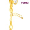TOMEI Dual-Tone Heart Bracelet, Yellow Gold 916 (BB3515-B-2C)