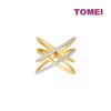 TOMEI Diamond Cut Collection Layered Ring, Yellow Gold 916 (DC-YG0931R-2C)