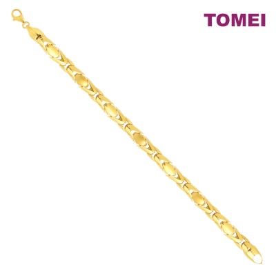 TOMEI Lusso Italia Bracelet, Yellow Gold 916 (IM-328-BLK283-1C)
