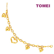 TOMEI Lusso Italia Love Strories Bracelet, Yellow Gold 916 (IM-B22HL0566-1C)