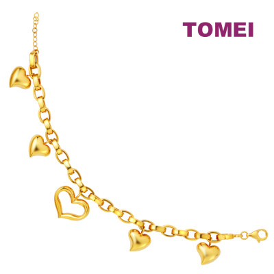 TOMEI Lusso Italia Love Strories Bracelet, Yellow Gold 916 (IM-B22HL0566-1C)