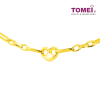 TOMEI Lusso Italia Link Chain Heart Bracelet, Yellow Gold 916 (IM-B22WA0510-1C )