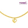 TOMEI Lusso Italia Hollow Heart Bracelet, Yellow Gold 916 (IM-B22WA0511-1C)