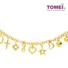 TOMEI Lusso Italia Faith & Love Bracelet, Yellow Gold, 916 (IM-B22WA0515-1C)