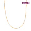 TOMEI Lusso Italia Tri-Tone Beads Necklace, Yellow Gold 916 (IN-BETA0316-3C)