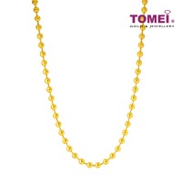 TOMEI Lusso Italia Ball Necklace, Yellow Gold 916 (IN-CPL600-CL-1C)