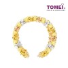 TOMEL Lusso Italia 5 Tiers Tri-Tone Beads Ring, Yellow Gold 916 (IO-ORI0995-3C)