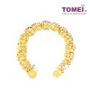 TOMEL Lusso Italia 4 Tiers Tri-Tone Beads Ring, Yellow Gold 916 (IO-SIR0218-3C)