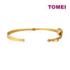 TOMEI Lusso Italia Ribbed Love Bangle, Yellow Gold 916 (KXXDCTB3233-1C)