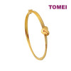 TOMEI Lusso Italia Ribbed Love Bangle, Yellow Gold 916 (KXXDCTB3233-1C)
