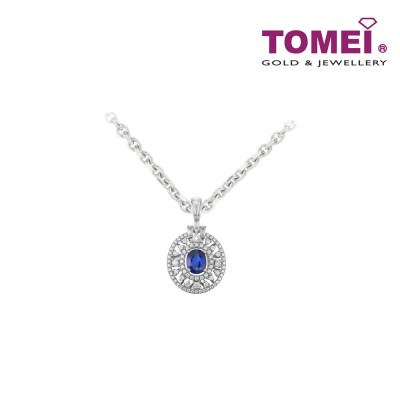 TOMEI Blue Sapphire Diamond Pendant, White Gold 750 (P7WSDW0MNW025-MF)