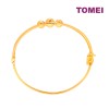 TOMEI Lusso Italia Triple Balls Bangle, Yellow Gold 916 (XXTB3197-1C)