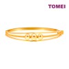 TOMEI Lusso Italia Triple Balls Bangle, Yellow Gold 916 (XXTB3197-1C)