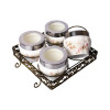 Vantage 4 in 1 Ivory Rose Fine Porcelain Pumpkin Canister (F48)